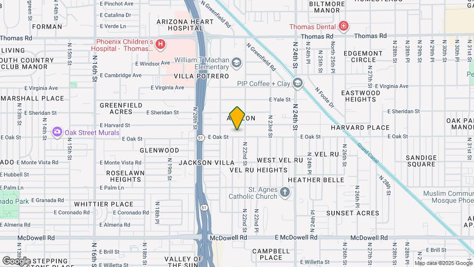 2134 E Oak St Map and Location Details