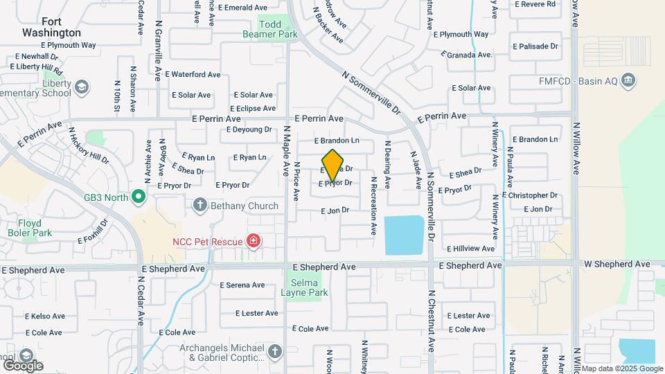 2147 E Pryor Dr Map and Location Details