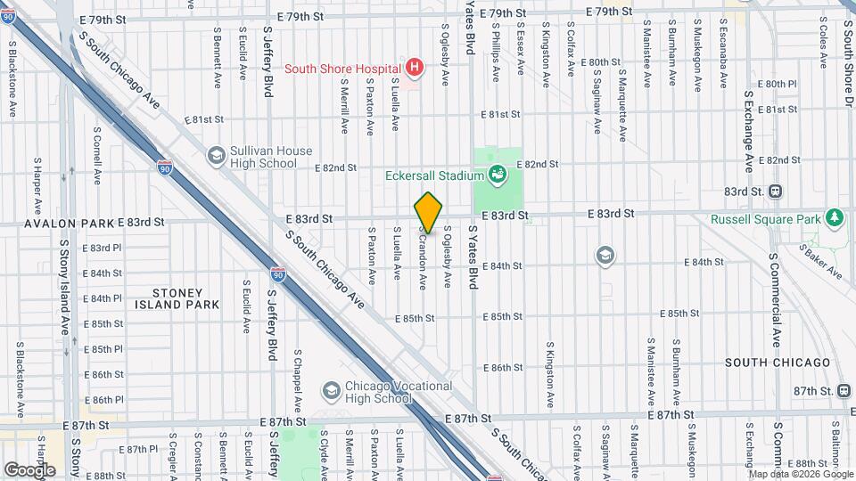 8327 S Crandon Ave, Unit 1 Mapa y Detalles de la Ubicación