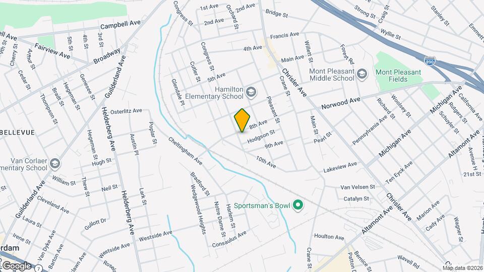 1209 Congress St, Unit 2 Map and Location Details