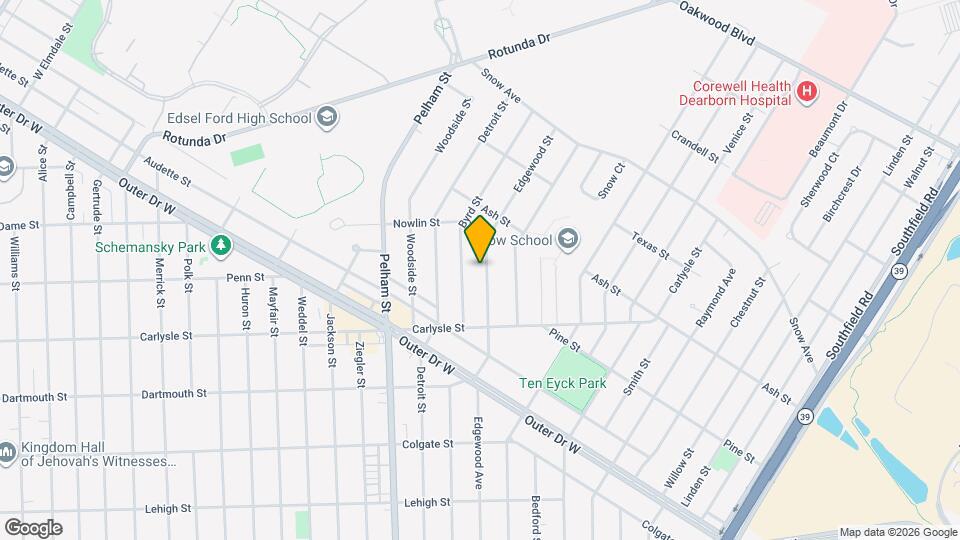 3360 Edgewood St, Unit Lower Map and Location Details