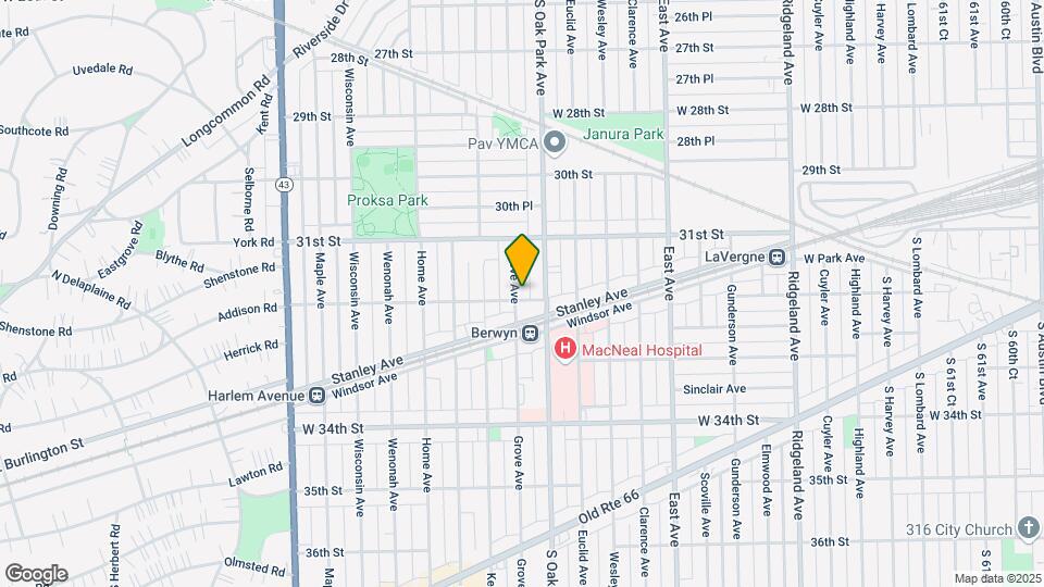 3147 S Grove Ave Mapa y Detalles de la Ubicación