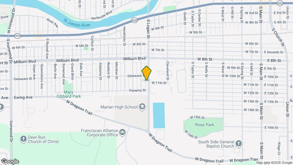 923 S Logan St Mapa y Detalles de la Ubicación