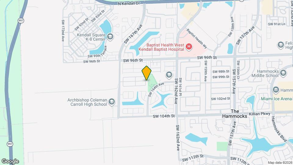 9921 SW 164th Ct Map and Location Details