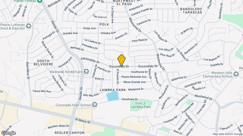 6817 Escondido Dr Map and Location Details