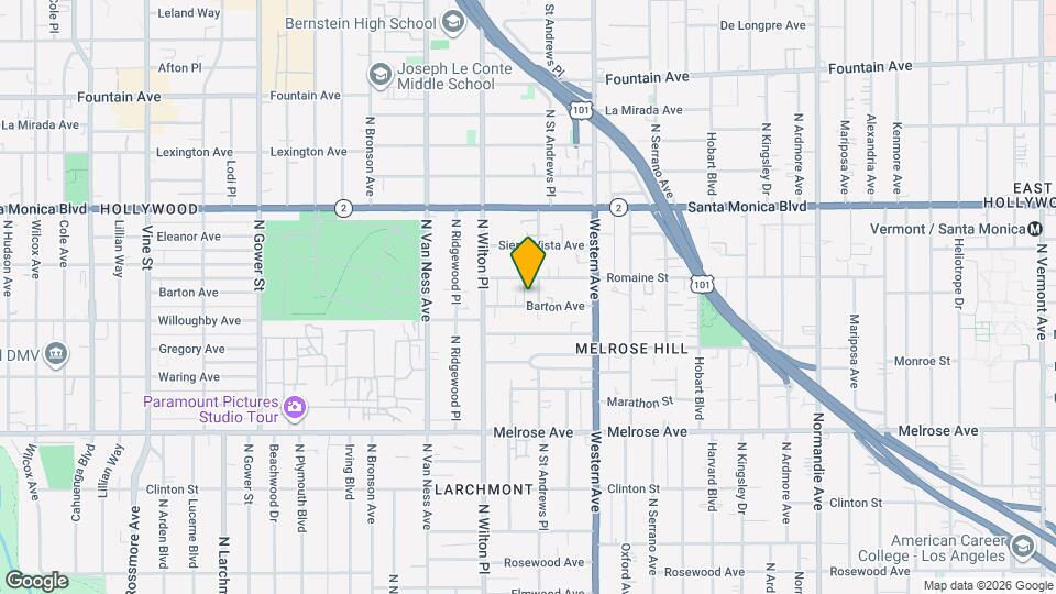 955 1/4 N St Andrews Pl Map and Location Details