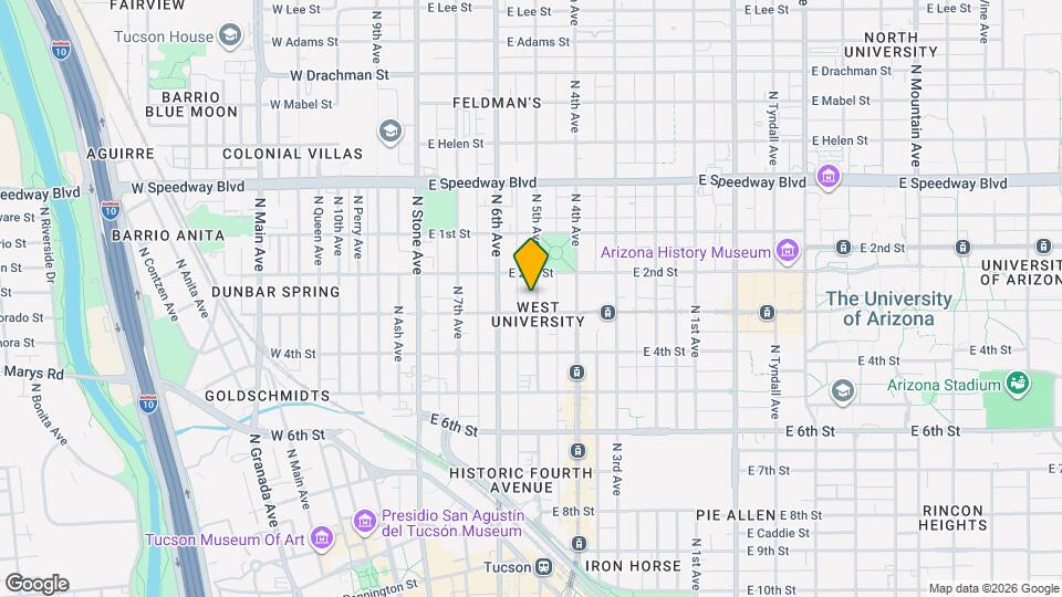 819 N 5th Ave Map and Location Details