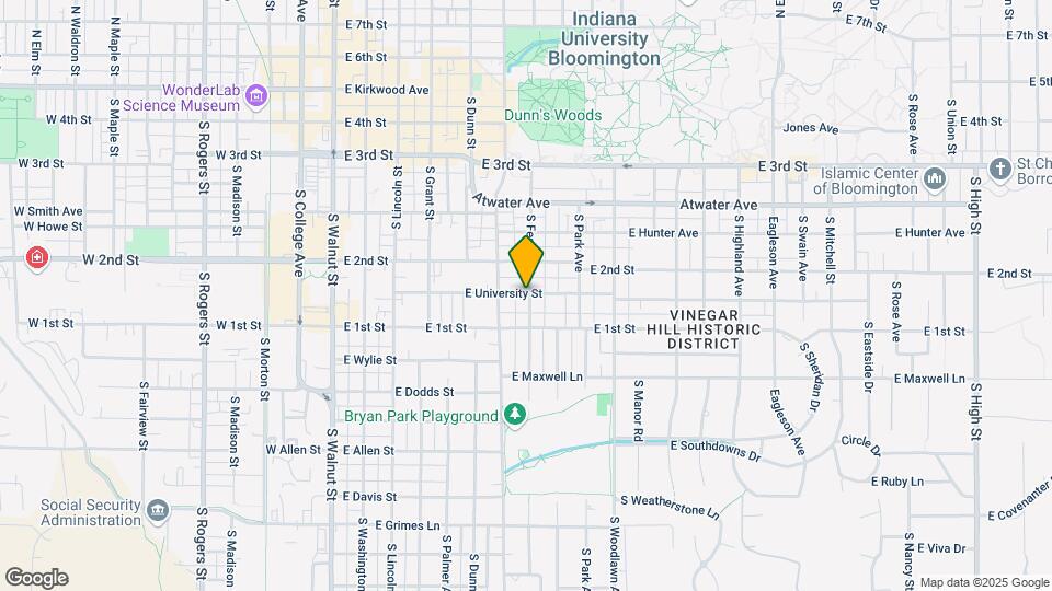 630 E University St Map and Location Details