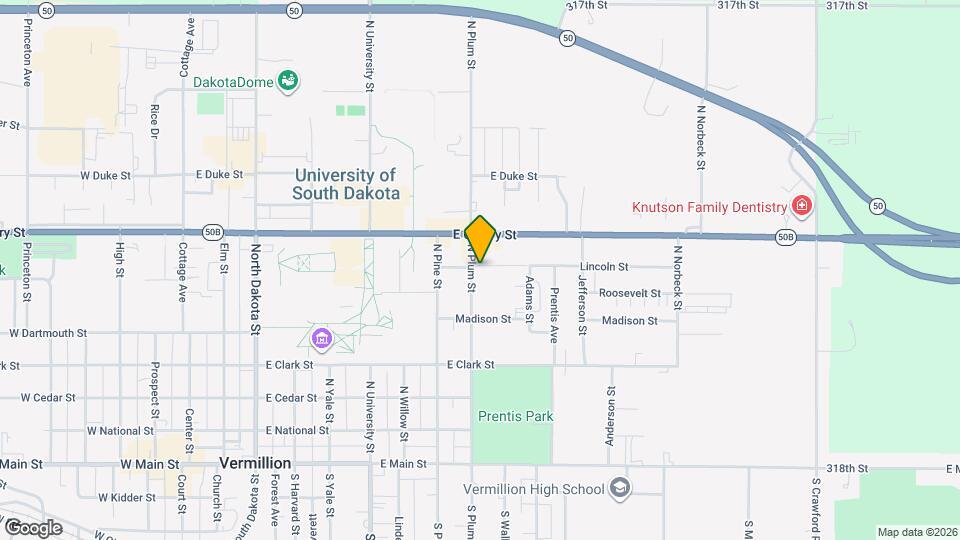 445 N Plum St Map and Location Details