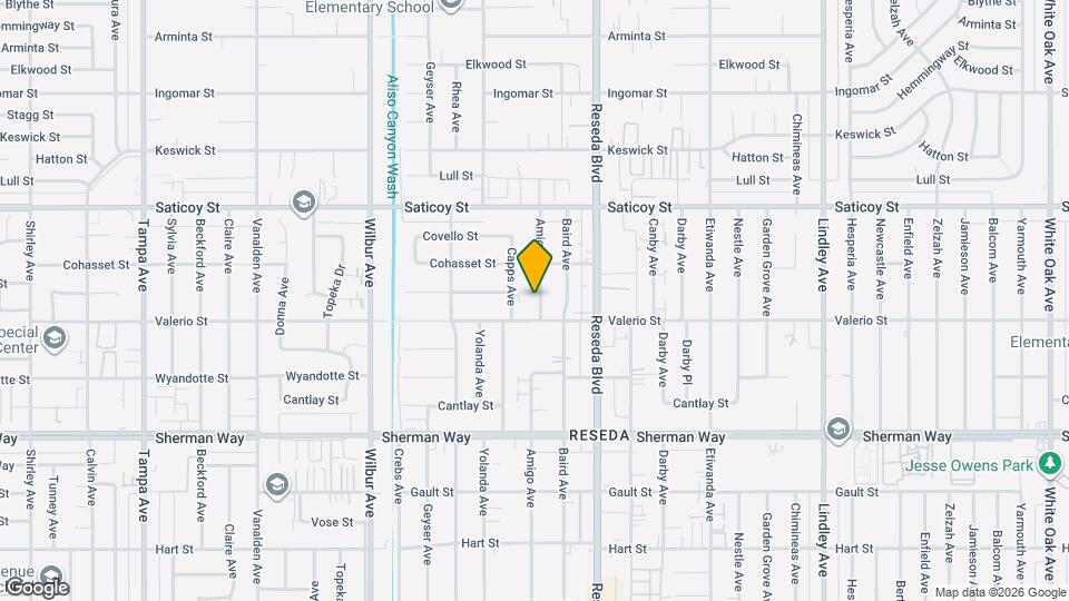 7419 Amigo Ave Map and Location Details