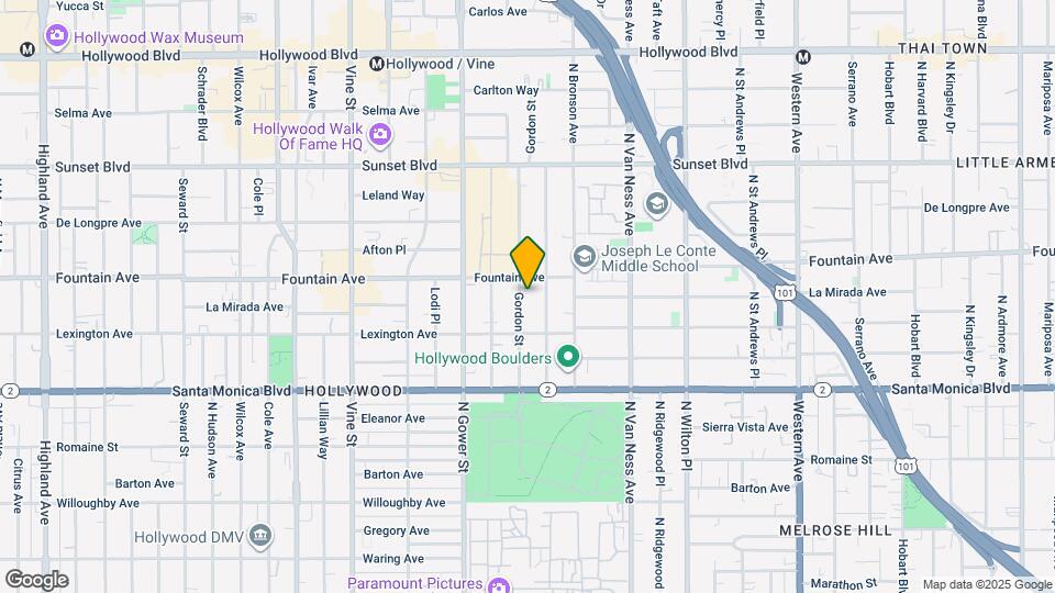 1244 1/2 Gordon Street Map and Location Details