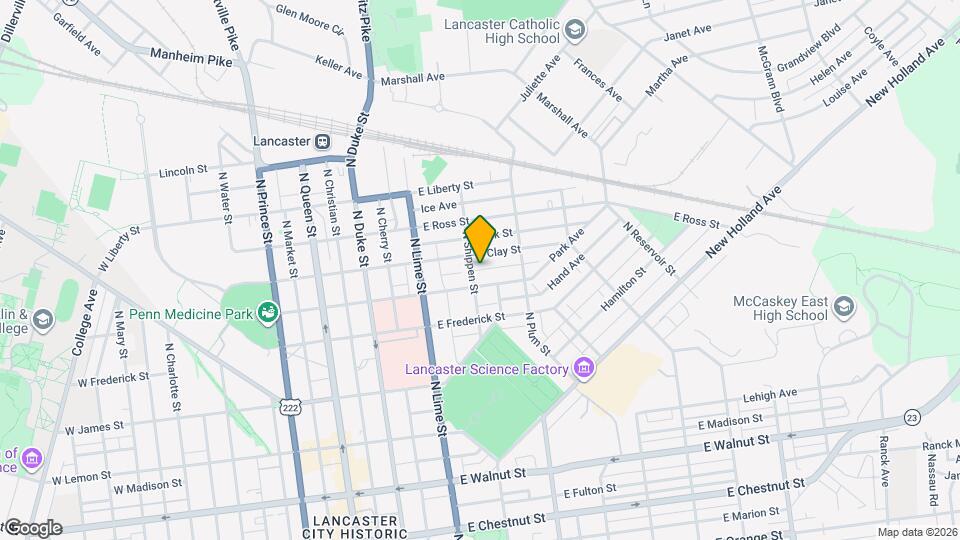 721 N Shippen St Mapa y Detalles de la Ubicación