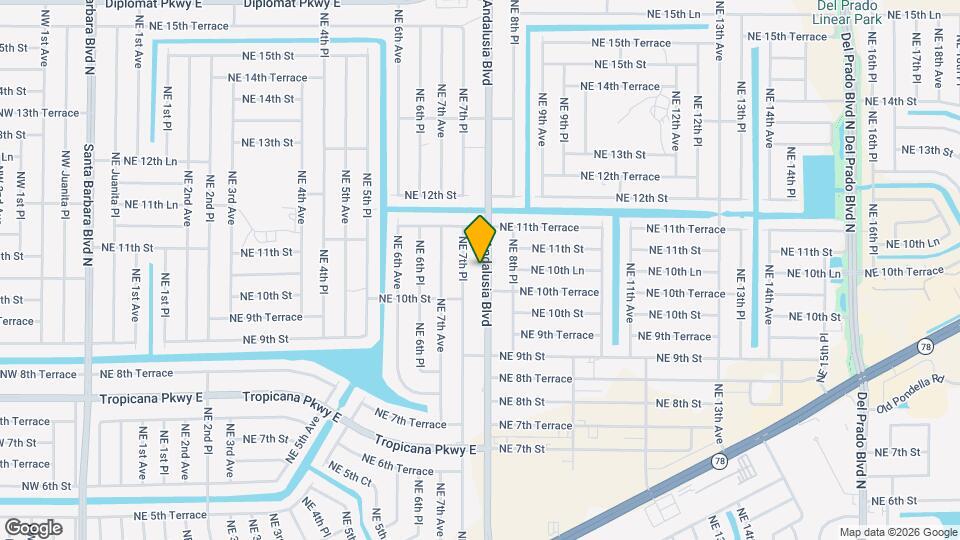 1026 Andalusia Blvd Map and Location Details