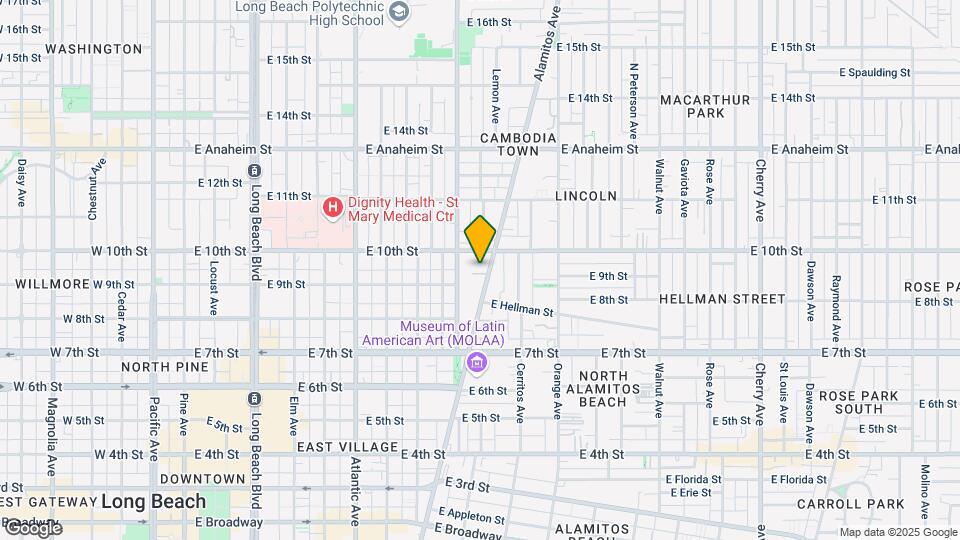 921 Alamitos Ave Map and Location Details