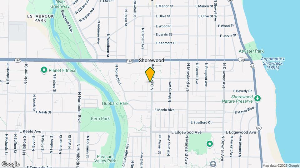 3833 N Oakland Ave Map and Location Details