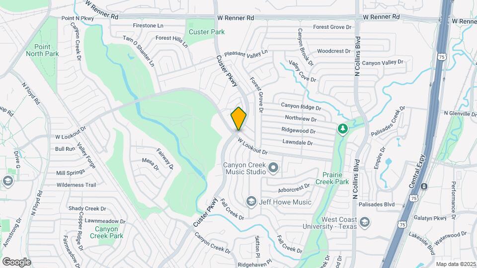 2612 Custer Pkwy Map and Location Details