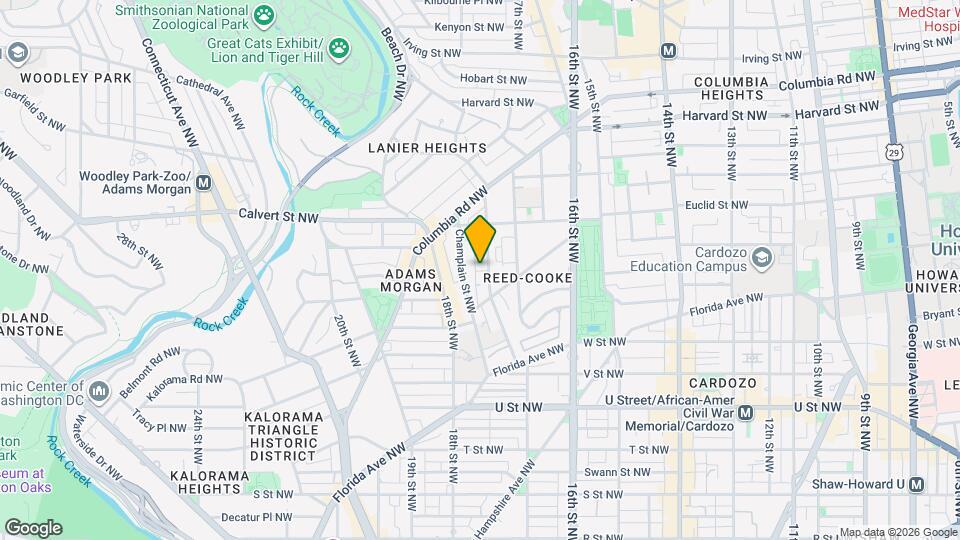 2432 Ontario Rd NW, Unit 2432 Ontario Rd NW Apt 1 Map and Location Details