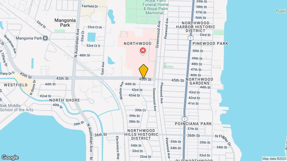 838 45th St Map and Location Details