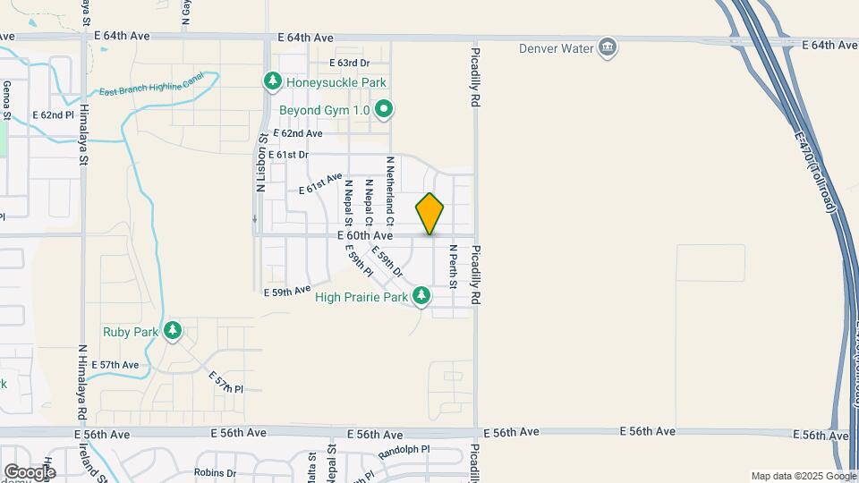 21492 E 60th Ave Mapa y Detalles de la Ubicación