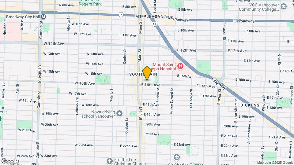 223 E 16th Ave Map and Location Details