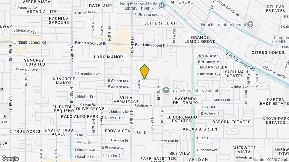 4437 E Clarendon Ave Map and Location Details