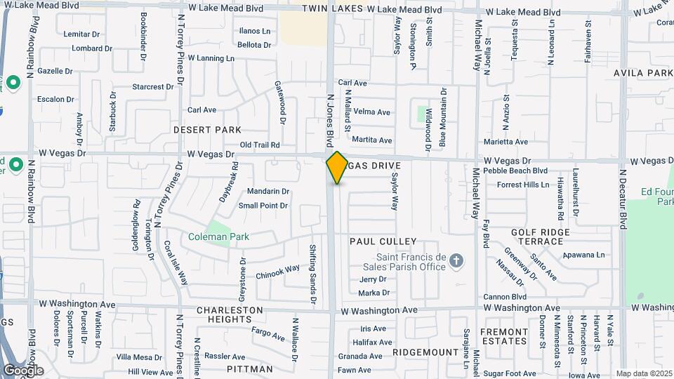 1436 N Jones Blvd Mapa y Detalles de la Ubicación