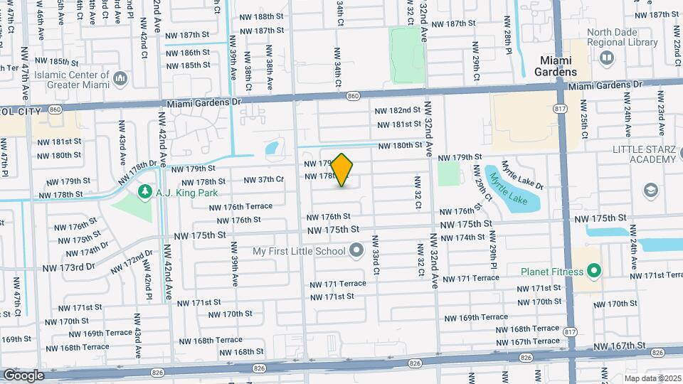 3440 NW 177th Terrace Map and Location Details