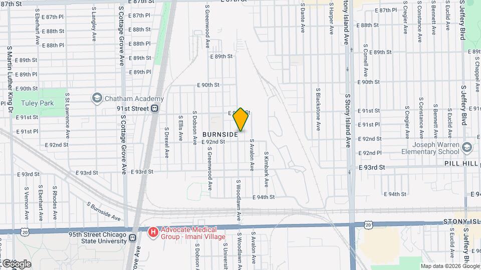 9147 S Woodlawn Ave Mapa y Detalles de la Ubicación