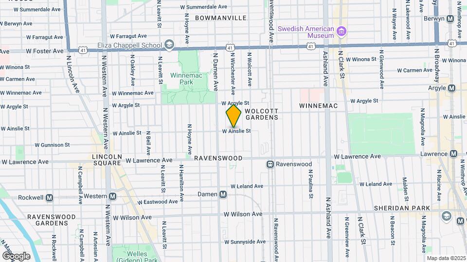 600 N Winchester Ave Map and Location Details