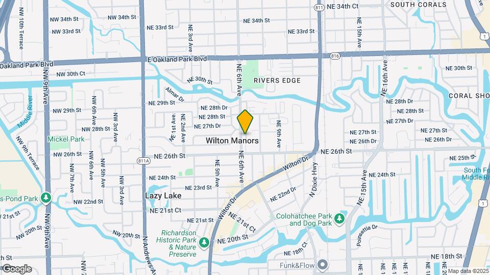 605 NE 27th St Map and Location Details