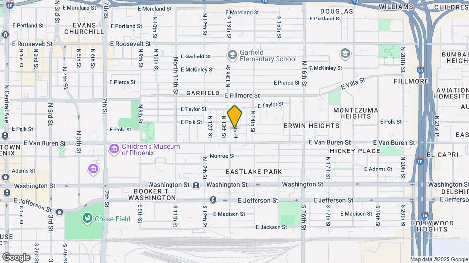 320 N 13th Pl Map and Location Details