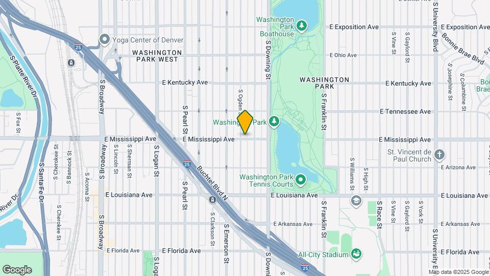 1094 S Ogden St Map and Location Details