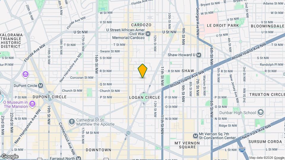 1604 13th St NW Map and Location Details