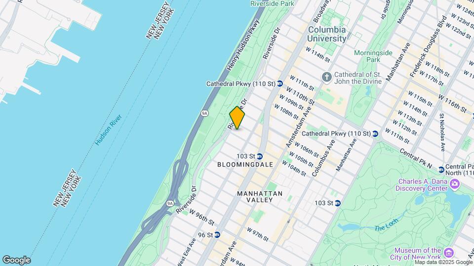 321 W 104th St Map and Location Details