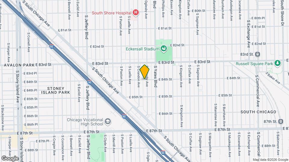 8400 S Oglesby Ave Map and Location Details