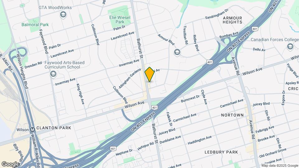 3807 Bathurst St Map and Location Details