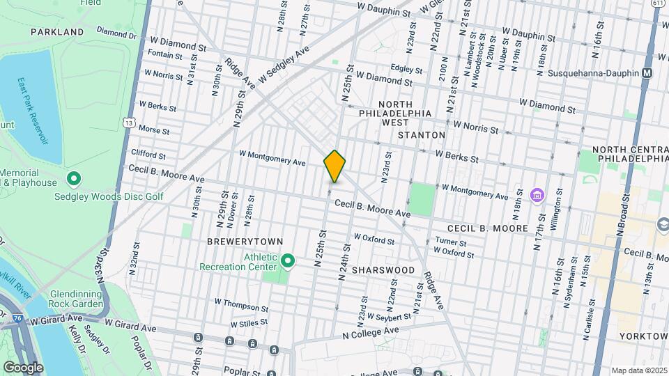1721 N 25th St Map and Location Details