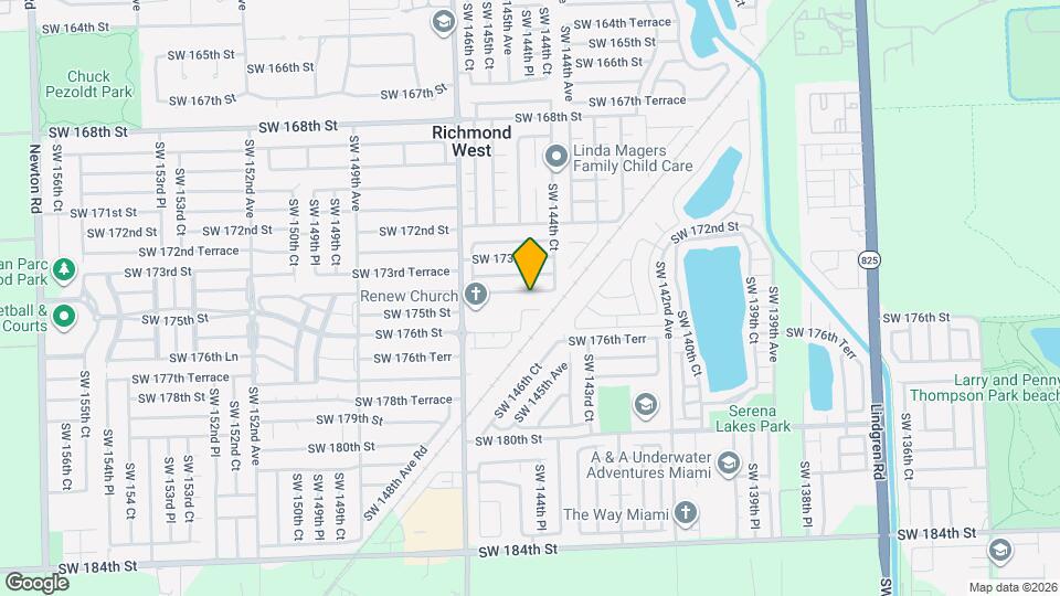 14490 SW 174th Terrace Map and Location Details