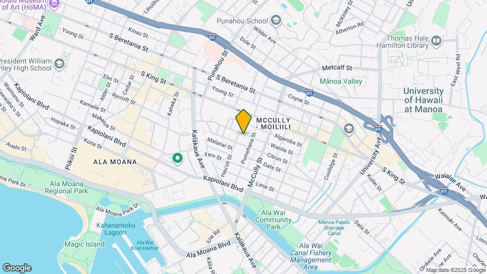 1813 Waiola St Map and Location Details