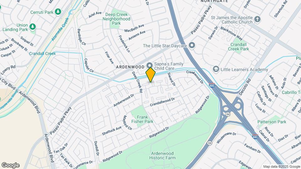 Ardenwood Forest Rental Condos Map and Location Details