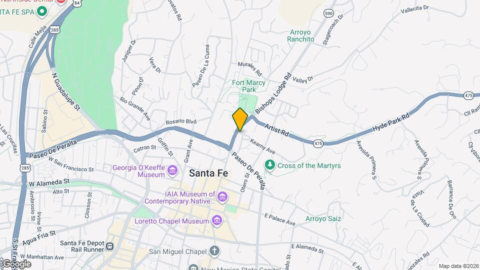 339 Bishops Lodge Rd Map and Location Details