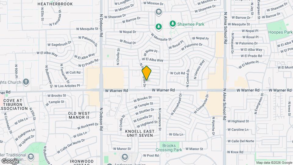 1616 W Los Arboles Pl Map and Location Details