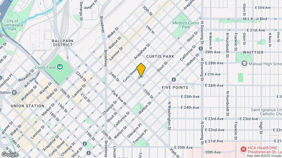 2524 Champa St Map and Location Details