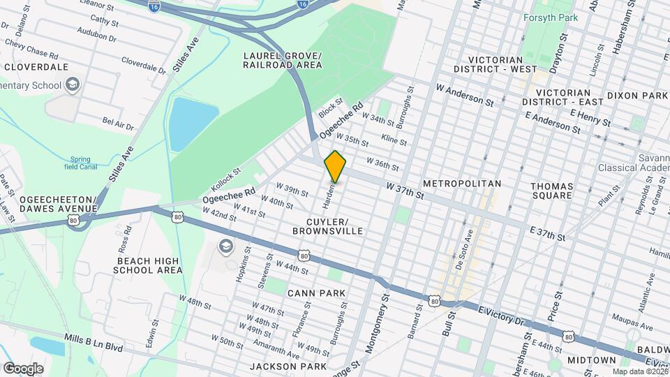 716 W 38th St Map and Location Details