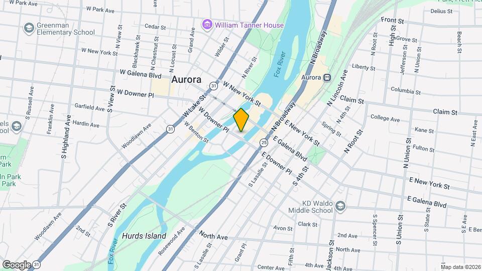 26 E Downer Pl Map and Location Details