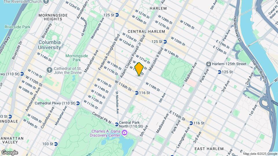 103 W 118th St Mapa y Detalles de la Ubicación