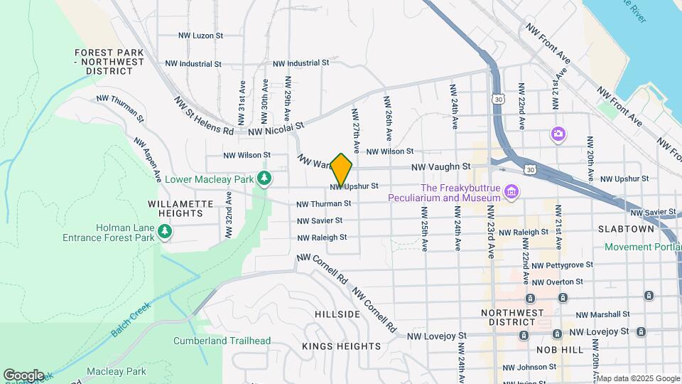2744 NW Upshur St Map and Location Details
