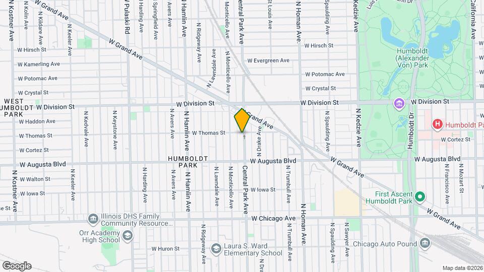 1052 N Central Park Ave Mapa y Detalles de la Ubicación