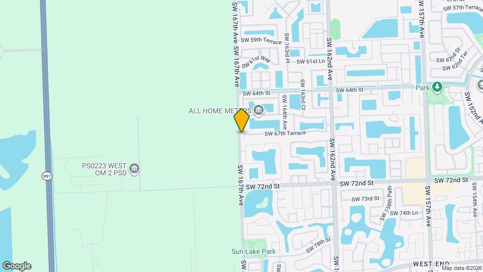 6732 SW 166th Ct Map and Location Details