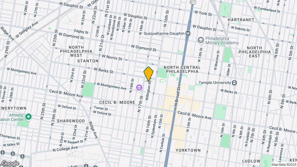 1836 Willington St Map and Location Details